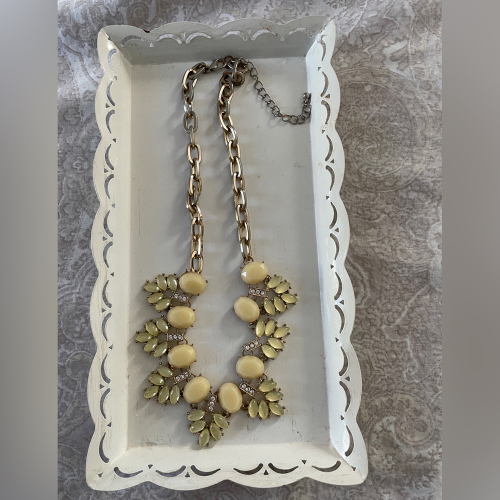 17” necklace with Yellow stones.